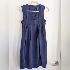 French Connection Fit & Flare Satin Dress – Purple/Indigo – Size 6 💜✨